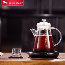 Cooking teapot Anhua black tea Tea maker Glass thickened electric automatic household steam multi-function health pot steaming tea