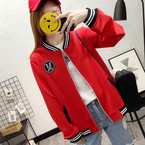Fat mm size womens short coat womens spring and autumn Korean spring clothes 2021 new womens baseball clothes womens ins tide