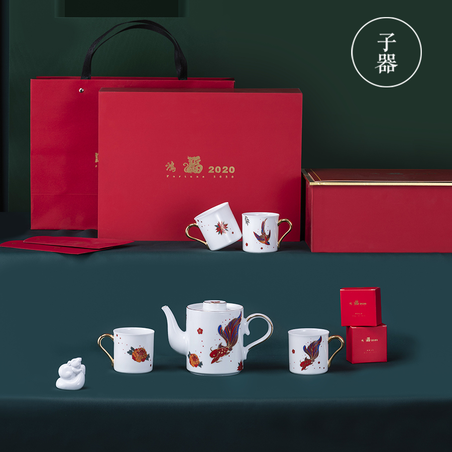 Jingdezhen high - end kung fu tea set home office sitting room more with every year gift set custom logo