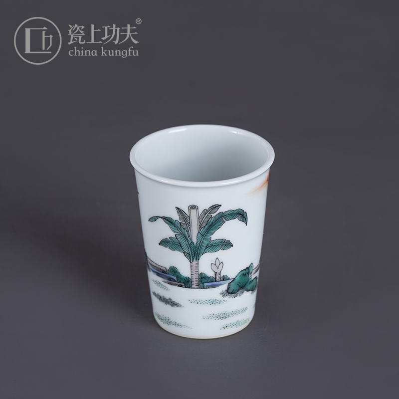 Pure manual hand - made porcelain on kung fu master cup of jingdezhen ceramic cups kung fu tea set sample tea cup single CPU