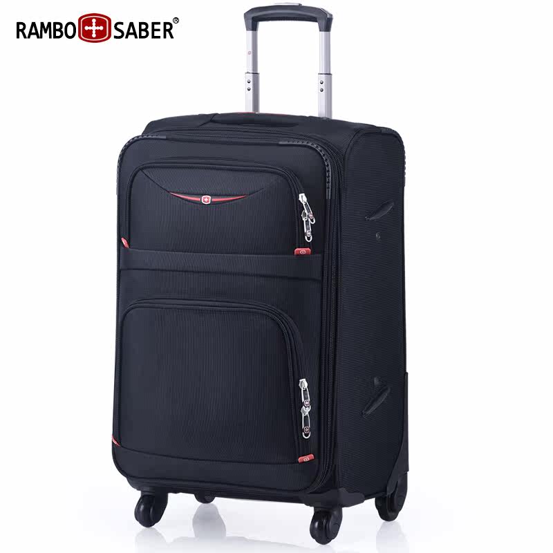 瑞士军刀牛津布拉杆箱男万向轮大容量行李箱女帆布大学生旅行箱子