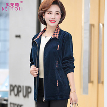 Middle-aged female mother autumn coat Short Western style jacket thin coat Middle-aged women spring and autumn clothes