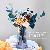 Light Extravaganza Flowers Bouquet Evergreen Decorative Swing Parlour Living-room Furnishing Vases Sunflower Ugali Real Flowers Air-dried Natural