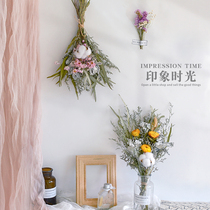 Full Star Eugalie dry flower bouquet Flowers Bouquet Hung True Flowers Air-dried Natural Wheat Ears Light Lavish Wall Wall-mounted Decoration Pendulum Pieces