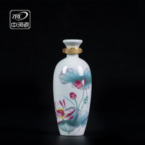 Jingdezhen ceramic wine bottle Tang and Song Lotus antique household liquor bottle a catty white wine bottle