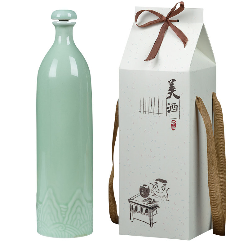 jingdezhen ceramic wine jars one pound home antique celadon liquor jug sealed wine bottle empty wine bottle