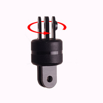 Applicable GoPro10 aluminum alloy rotary adapter Hero9 8 7 6 large territory movement camera swivel base