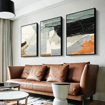 Modern simple abstract decorative painting Nordic living room hanging painting light luxury art oil painting sofa background wall painting triple