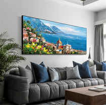 Face the SEA Hand-painted decorative painting modern simple large landscape painting living room sofa wall hanging painting custom oil painting