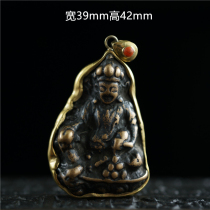 New yellow chaetian god Little Buddha accompanied by a pendant with a pendant pendant with a bronze wrapping pendant