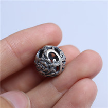 15mm sterling silver hollow diamond star Moon Bodhi Buddha beads rosary diy peony accessories with beads round beads