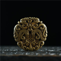 New Tibetan Veterinary Noodle Gluttonous Phoenix Xiangrui Tattooing Pendant Copper Retro Pendant Pendant Beast Face Gluttonous Pendant Pendant