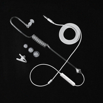 Mobile phone anti-radiation earphone with wheat wire control agent earphone transparent air duct spring Universal call earphone Army
