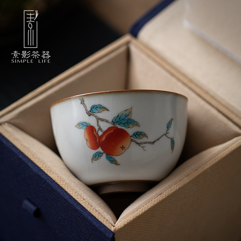 Plain film your up sample tea cup masters cup ceramic cups household kung fu tea tea set single CPU RuTao, coloured drawing or pattern