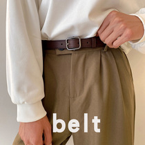 Net red identical belt male casual Western pants small leather strap trendy leather strap male 100 lap decorated jeans with male and female