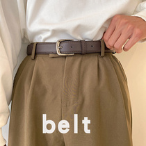 Retro belt Mens leisure Ins Western pants small leather strap trendy fashion 100 hitch Decorative Jeans with women