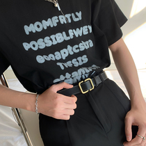 Belt Mens Youth Trend Ins Belt Casual Jeans 100 hitch Han version retro pants with 2021 new