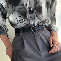 Belt Chains Mens Han version retro 100 hitch minimalist student youth pants with casual denim pants belt for men