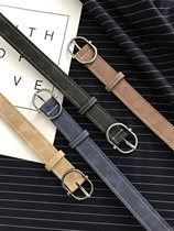 Belt mens trend decoration Korean version of simple Joker fashion retro pin buckle student black pants belt Lady