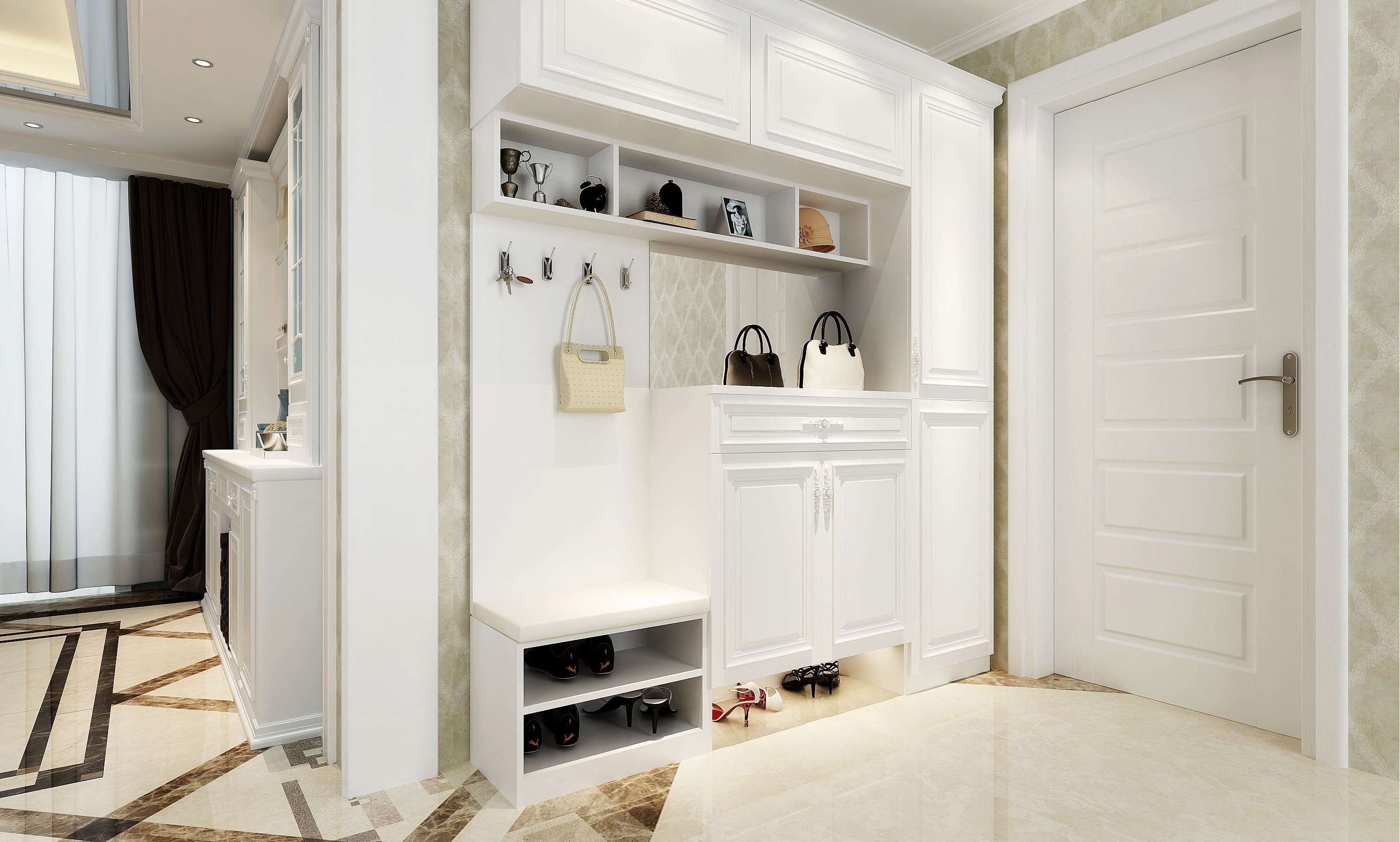 创意玄关鞋柜,提升门厅颜值