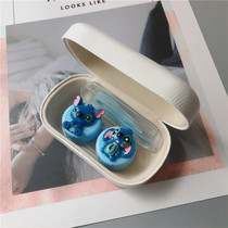 New Stitch Interstellar Baby Blue Storage Box Two Pairs Double Box Companion Box Color Contact Box Tweezers