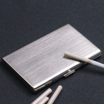 High - end ladies smoke boxes 12 are unique personality long cigarette boxes ultra - thin stainless steel drawing wire and carrying cigarette boxes
