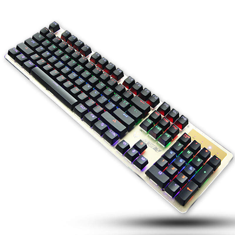 老徐外设店k727机械键盘青轴黑轴金属背光有线