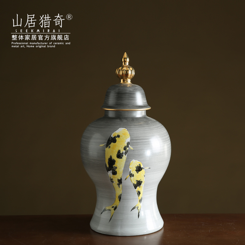 The sitting room porch ark, furnishing articles between example Chinese style household adornment general hand - made ceramic jar of large storage tank