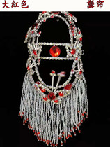 Peking opera head drama head drama rhinestone headdress Tsing Yi Hua Dan headdress head rhinestone after three pieces