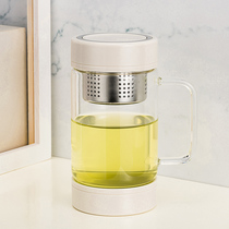 Fuguang tea water separation tea cup office with a cover filter mens large capacity high-grade glass drinking cup