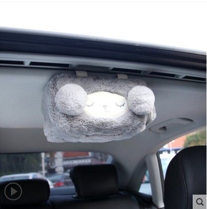 car interior supplies, car tissue box, hygiene creative sun visor, hanging sunroof cartoon paper box