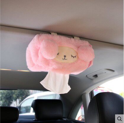 car hanging sun visor tissue box cover car cartoon hanging sunroof tissue box for men and women cute drawers
