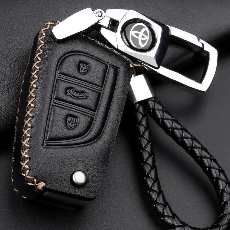 Toyota CorollaCAMRY Crown Lei Ling Han Landa Rong placed rav4 genuine leather car key protection package housing