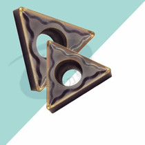 Zhuzhou inner hole triangular numerical control car blade knife grain TCMT110204 090204 16 T304 stainless steel knife grain