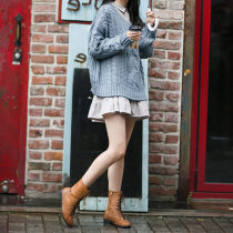 Autumn and winter clothing 2021 new small man with high set women Fashion Net red ocean sweater skirt two-piece set