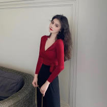 Autumn clothing 2021 new foreign atmosphere age high waist thin wide leg pants set womens fashion Net red small two-piece set