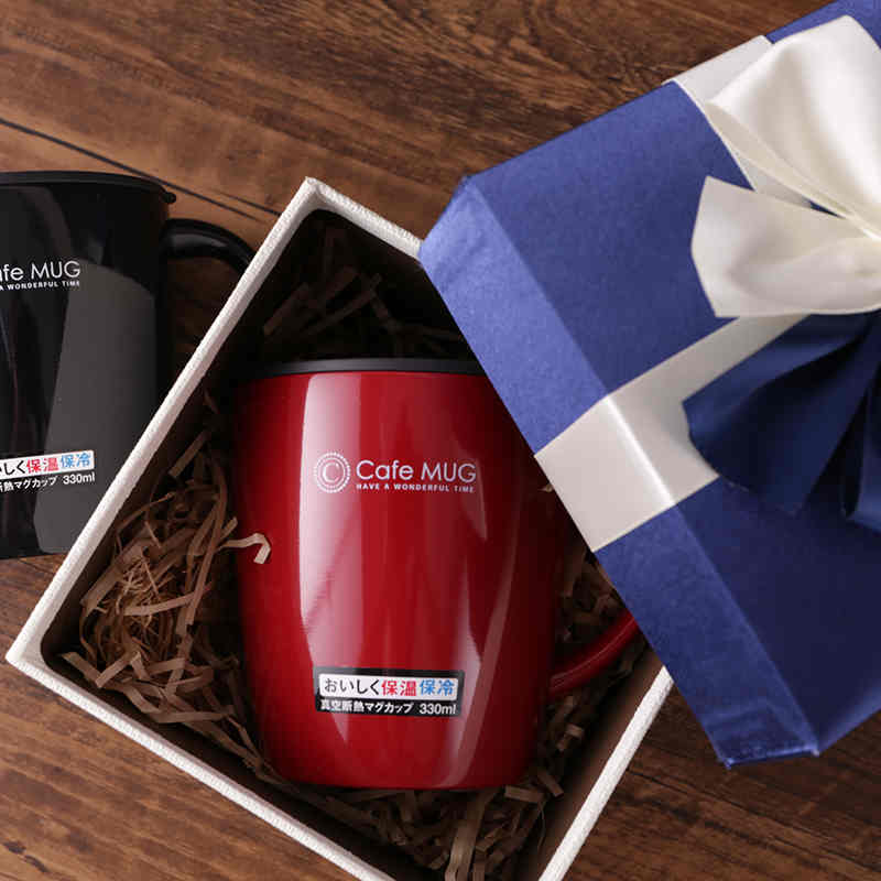 japan asvel mug thermos mug with lid spoon coffee cup stainless steel office water cup female couple mug