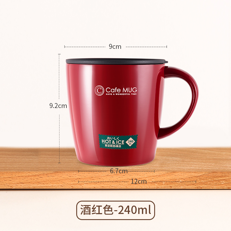 japan asvel mug thermos mug with lid spoon coffee cup stainless steel office water cup female couple mug