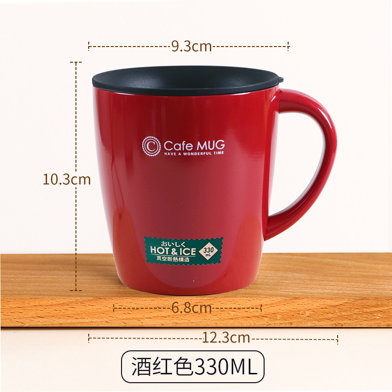 japan asvel mug thermos mug with lid spoon coffee cup stainless steel office water cup female couple mug