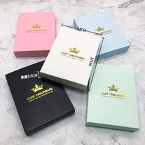 Disposable high-end birthday cake knife and fork plate box gilded white card box cake tableware box plate fork box