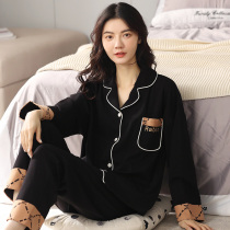Pajamas Woman Spring Autumn Season Pure Cotton Long Sleeves 2021 New All-cotton Ins Cute Dolls Collar SUIT WOMEN