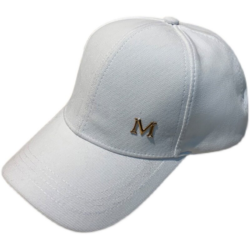 帽子女春夏m标帽子百搭时尚潮人棒球帽个性弯檐春秋出游鸭舌帽