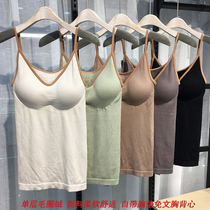 Luxury Conocophillips 8007 warm suspenders women terry velvet comfortable bra-free fashion base underwear contrast vest tide