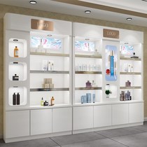 Cosmetics display cabinet Paint simple counter Skin care products display cabinet Image cabinet Beauty salon product display cabinet customization