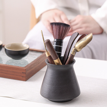 Home Zen Wind Kung Fu Tea Accessories Black Pottery Retro Tea Road Six Gentlemen Suit Tea Knife Tea Clip Tea Tool