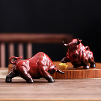 Bull Gas Rushing Sky Tea Pampers Ceramics Bouquets of Ceramics Bouquets of tea Tea With Tea Set Accessories Creative Tea Table Decorations Raw BUFFALO