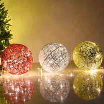 Beckant Christmas Decoration Iron Ball Hanging Shopping Mall Hotel Ceiling Decoration Wedding Scene Ornaments Luminous Ball