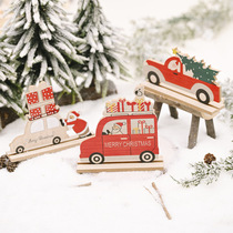Christmas decorations wooden car ornaments creative new products festival supplies car windows desktop Christmas ornaments