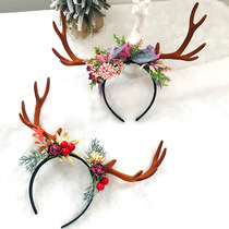 Beckant Christmas decorations Forest hair hoop headband girl princess hair accessories catwalk headwear party photography props