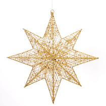 Beicai Christmas decorations wrought iron powder explosion star octagonal star mall window decoration hotel bar decoration
